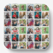 Party Keepake Foto Collage Muster Pappteller (Vorderseite)