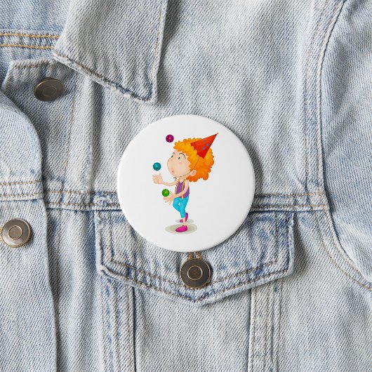 Party Kid Juggling farbenfrohe Balls Button