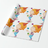 Party Kid Juggling farbenfrohe Balls Geschenkpapier (Ungerollt)