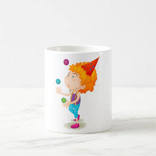 Party Kid Juggling farbenfrohe Balls Kaffeetasse