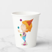 Party Kid Juggling farbenfrohe Balls Pappbecher (Vorderseite)