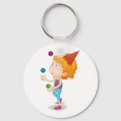 Party Kid Juggling farbenfrohe Balls Schlüsselanhänger (Vorderseite)