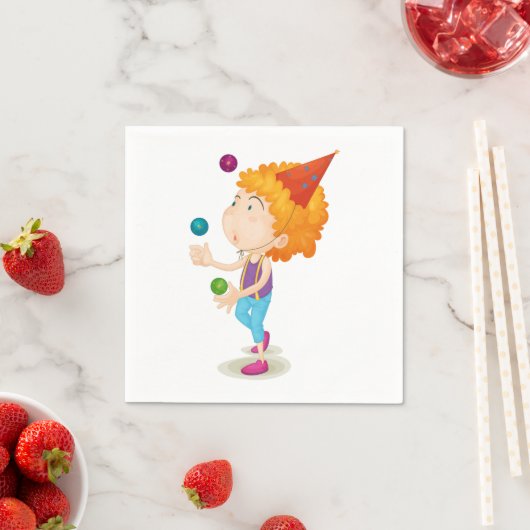 Party Kid Juggling farbenfrohe Balls Serviette (Beispiel)