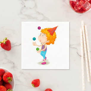 Party Kid Juggling farbenfrohe Balls Serviette