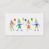 Party-Kinder Visitenkarte (Rückseite)