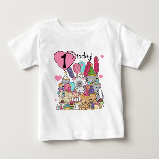 Party Kittens 1st Birthday Tshirts und Geschenke (Vorderseite)