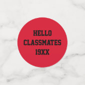 Party! Klasse Wiedersehen-Tabelle Konfetti (Klein Vorderseite)