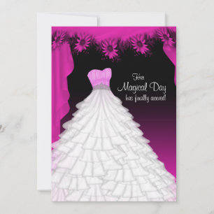 Party-Kleid Fuchsia Hot Pink Daisy Quinceanera Einladung