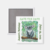 Party Koala Bear Magnet (Vorderseite/Rückseite)