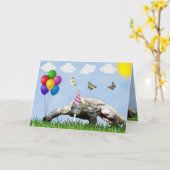 Party Komodo Dragon Happy Birthday Card Karte (Gelbe Blume)