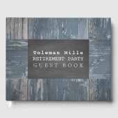 Party | Kopfbrett Rustikales Holz Gästebuch (Vorderseite)