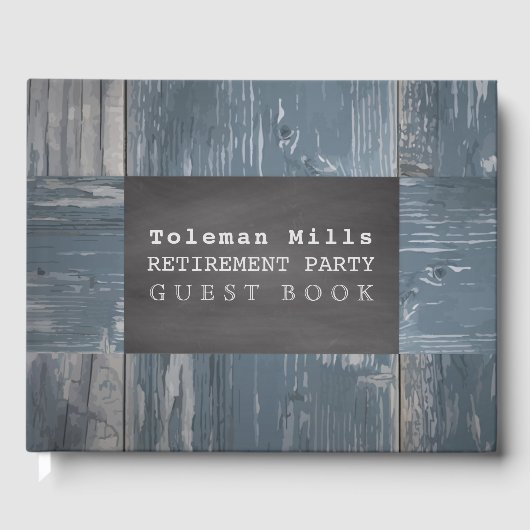 Party | Kopfbrett Rustikales Holz Gästebuch (Vorderseite)