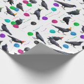 Party Krähen Geschenkpapier (Ecke)