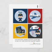 Party-Kuchenoberflächen des Flugzeugführers Postkarte (Vorne/Hinten)