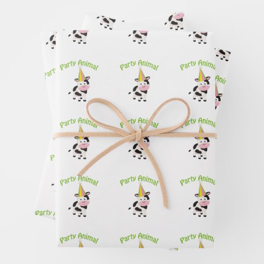Party!Kuh Geschenkpapier Set (Beispiel)