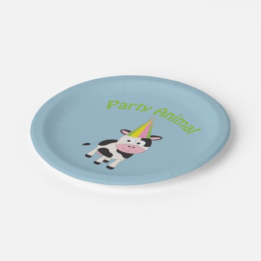 Party! Kuh Pappteller (Schrägansicht)