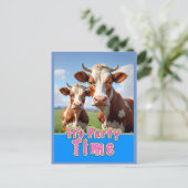 Party Kühe Postkarte (Stehend Vorderseite)