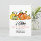 Party, Kürbis, Herbst, Einladung (Stehend Vorderseite)