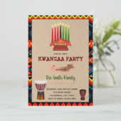 Party Kwanzaa Einladung (Stehend Vorderseite)
