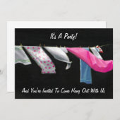 Party laden ein: Gekommen hängen Sie heraus mit Einladung (Vorne/Hinten)