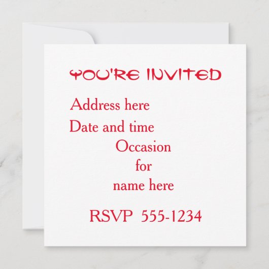 Party laden einladung (Rückseite)