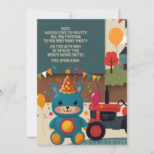 Party lädt ein einladung (Vorderseite)