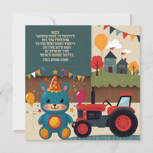 Party lädt ein feiertagskarte (Vorderseite)