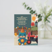 Party lädt ein feiertagspostkarte (Stehend Vorderseite)