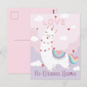 Party Lama Postkarte (Vorne/Hinten)