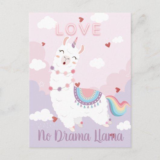 Party Lama Postkarte (Vorderseite)