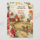 Party "Land Farmland" Einladung (Vorne/Hinten)