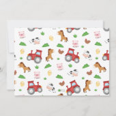 Party "Landtiere Niedliche Geburtstag" - GLS Einladung (Rückseite)