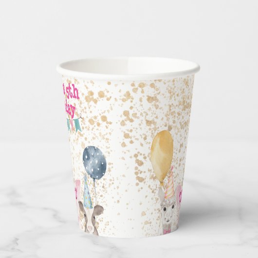 Party Landtiere Personalisiert Pappbecher (Links)