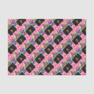 Party Langhaar Schwarz Doxie Seidenpapier