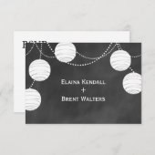 Party Lanterns auf Chalk UAWG RSVP Karte (Vorne/Hinten)