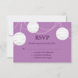 Party Lanterns auf Lila UAWG RSVP Karte