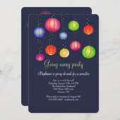 Party Lanterns Einladung (Vorne/Hinten)