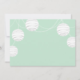 Party Lanterns in Mint Green Einladung
