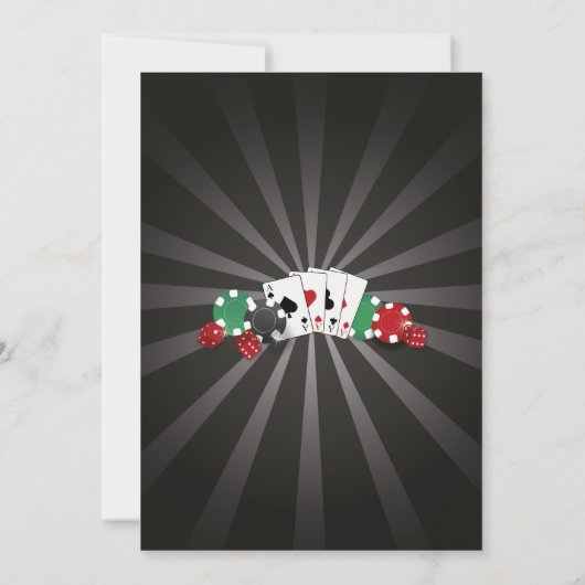 Party Las Vegas Casino Einladung (Rückseite)