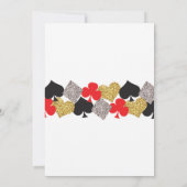 Party Las Vegas Casino Glitzer Einladung (Rückseite)