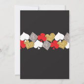 Party Las Vegas Casino Glitzer Einladung (Rückseite)