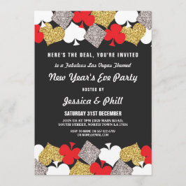 Party Las Vegas Casino Glitzer Einladung