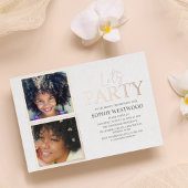 Party lasse | 2 Foto Geburtstagspartei Folieneinladung