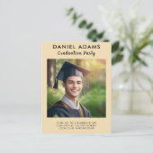 Party lasse | Einfache Script Grad Party Einladung Postkarte (Stehend Vorderseite)