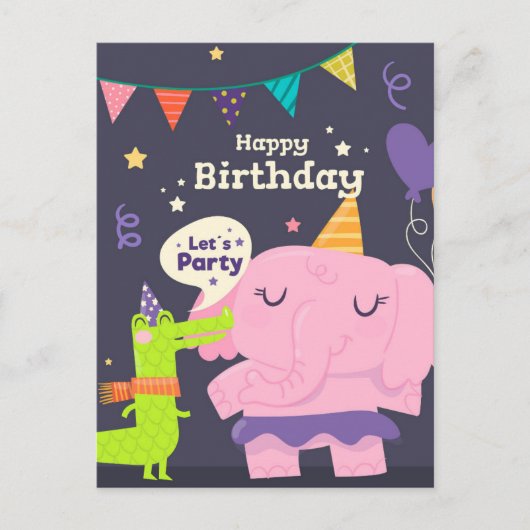 Party lasse postkarte (Vorderseite)