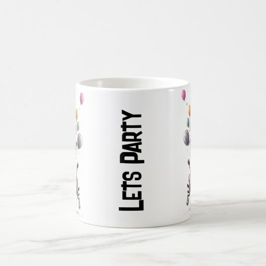 Party lasse, Zebra Kaffeetasse (Mittel)