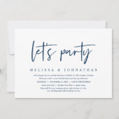 Party, Lässiges Hochzeitsessen Einladung (Vorderseite)