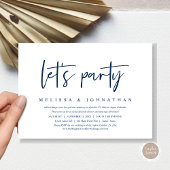 Party, Lässiges Hochzeitsessen Einladung