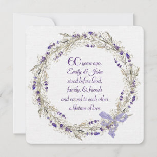 Party Lavender Wreath zum 60. Jahrestag Einladung
