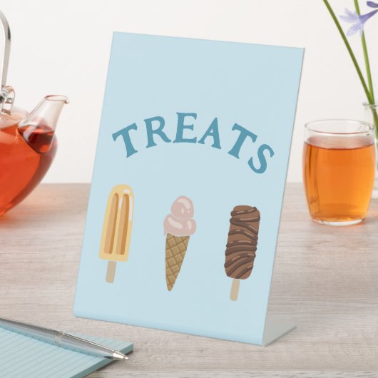 Party "Leckereien"-Zeichen Sockelschild (In Situ)